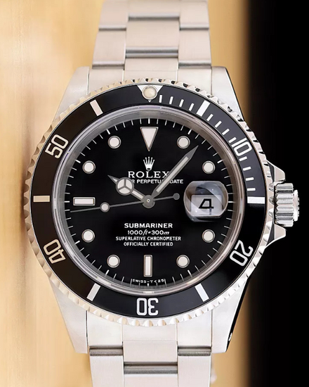 Rolex Submariner Date 40MM Black Dial Oyster Bracelet (16610)