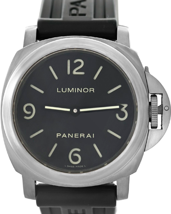 Panerai Luminor Base 44MM Black Dial Rubber Strap (PAM00176)