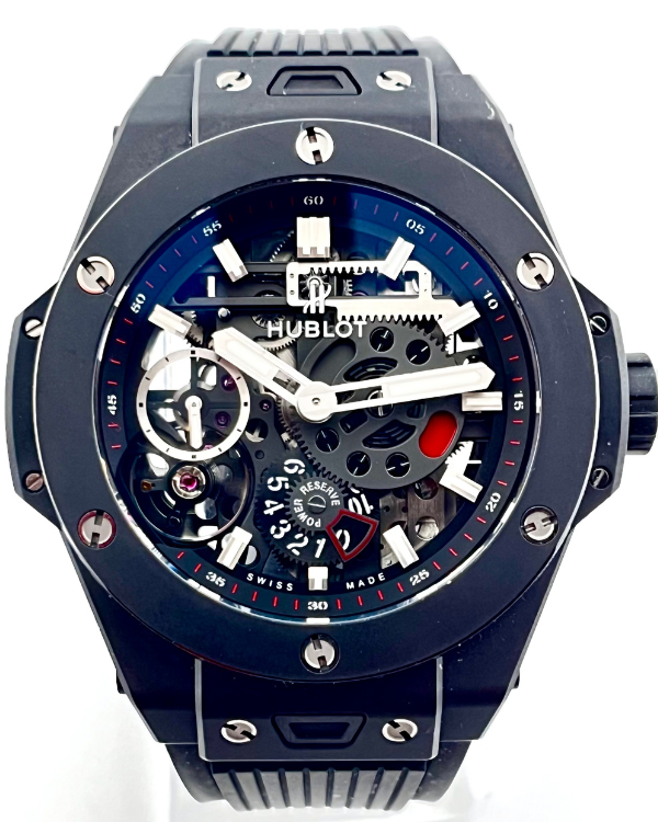 2022 Hublot Big Bang Meca-10 Black Magic 45MM Skeleton Dial Rubber Strap (414.CI.1123.RX)