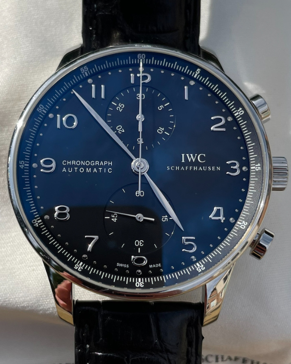 2010 IWC Portugieser Chronograph 41MM Steel Black Dial (IW371438)