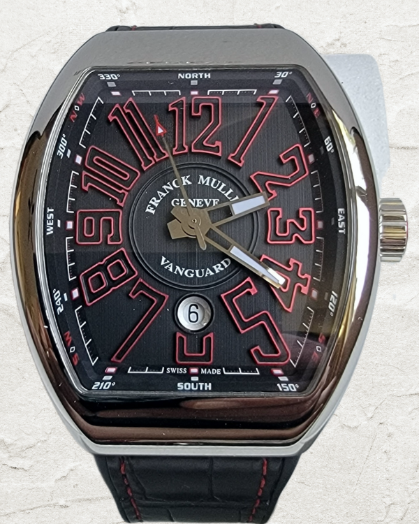 2020 Franck Muller Vanguard 44MM Strap Steel Black Dial (V45SCDT)