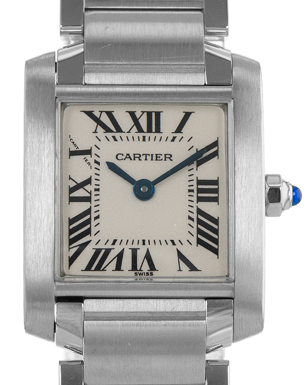 Cartier Tank Française 20MM Quartz Silver Dial Steel Bracelet (W51008Q3)