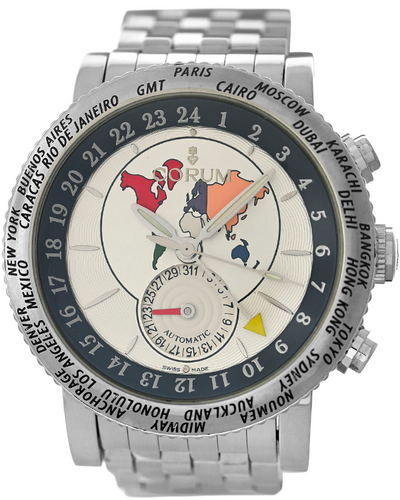 Corum Admiral's Cup GMT 44MM Silver Dial Steel Bracelet (983.201.20)