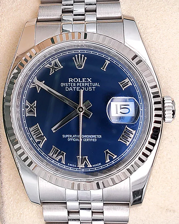 2013 Rolex Datejust 36MM Blue Dial Jubilee Bracelet (116234)