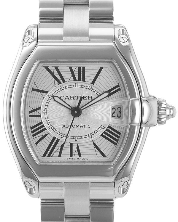 Cartier Roadster De Cartier 38x44MM Silver Dial Steel Bracelet (W62025V3 - 2510)