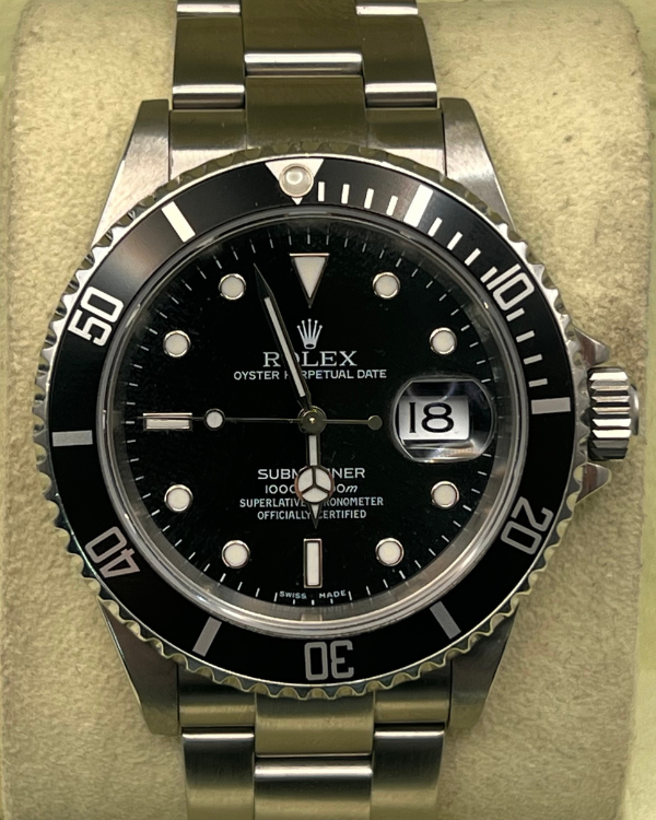 2006 (D Serial) Rolex Submariner Date 40MM Black Dial Steel Bracelet (16610)