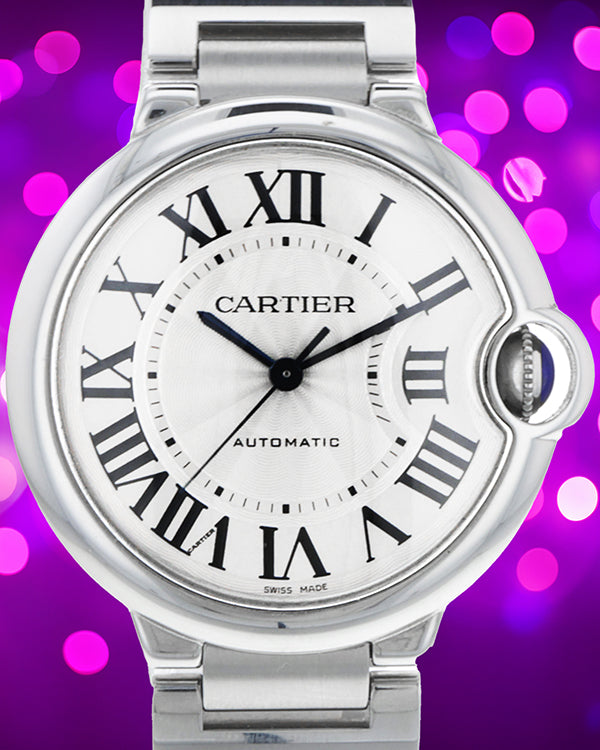 Cartier Ballon De Cartier 36MM White Dial White Bracelet (3284)