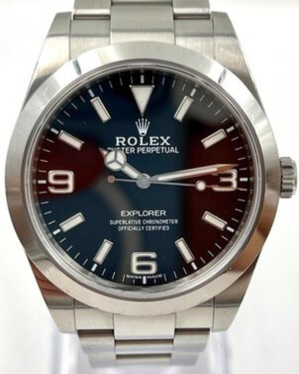 2019 Rolex Explorer 39MM Oystersteel Black Dial (214270)