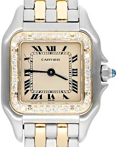 Cartier Panthère De Cartier 22x21MM Quartz Ivory Dial Two-Tone Bracelet (166921)