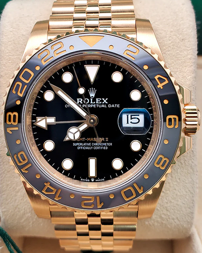 2024 Rolex GMT-Master II 40MM Black Dial Yellow Gold Bracelet (126718)