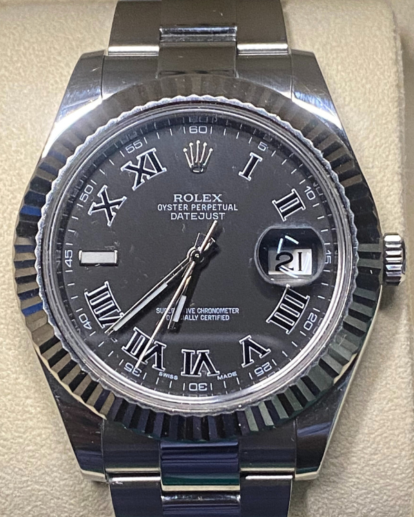 2016 Rolex Datejust II Oystersteel Grey Dial (116334)