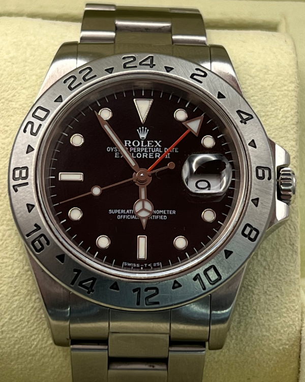 Rolex Explorer II 40MM Steel Black Dial (16570)