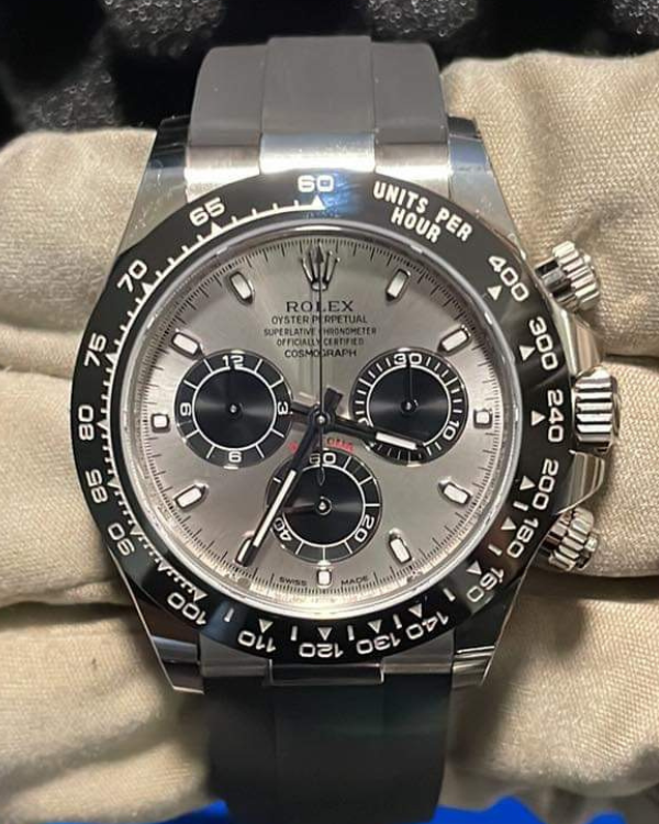 2023 Rolex Daytona 18K White Gold Silver/Black Panda (116519LN)