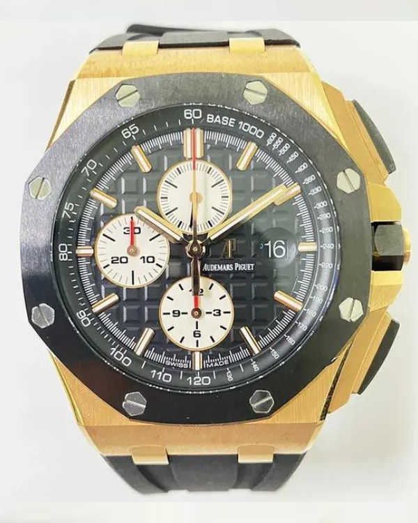 Audemars Piguet Royal Oak Offshore 44MM Black Dial Rubber Strap (26401RO)