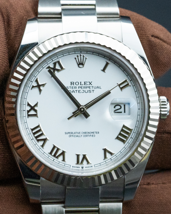 2022 Rolex Datejust 41MM White Dial Oyster Bracelet (126334)