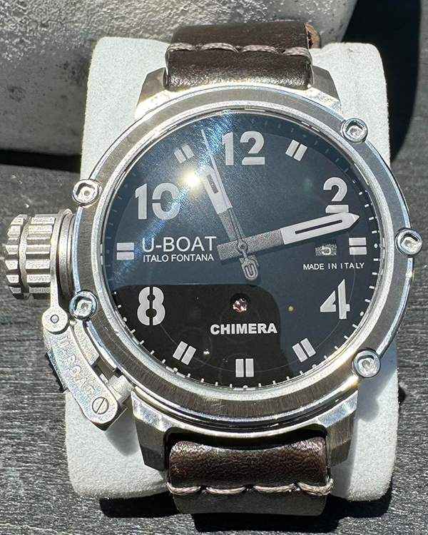 U-Boat Chimera 925 Limited Edition 43MM Black Dial Leather Strap (7233)