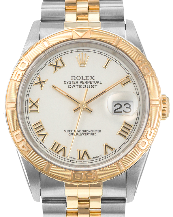 Rolex Datejust Turn-O-Graph 36MM White Dial Two-Tone Jubilee Bracelet (16263)