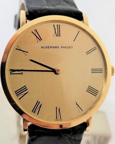 Audemars Piguet Vintage 33.5MM Champagne Dial Leather Strap (B6203)