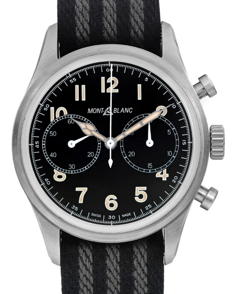 アクセサリー york Montblanc 1858 42MM Black Dial Textile Strap (117835) – Grailzee