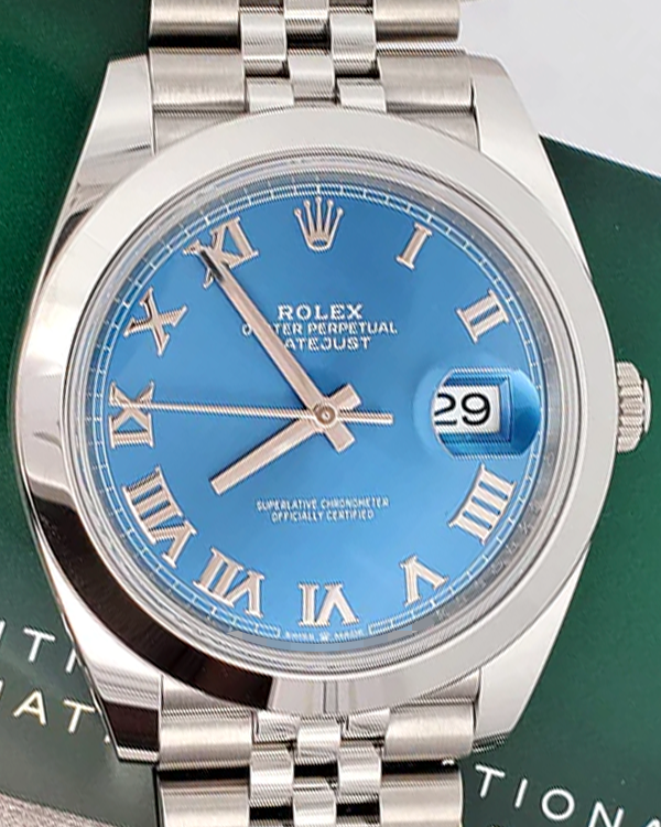 2023 Rolex Datejust 41MM Blue Dial Steel Jubilee Bracelet (126300)