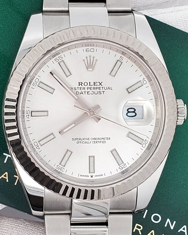 2022 Rolex Datejust 41MM White Dial Oyster Bracelet (126334)