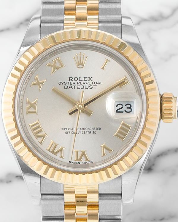 2018 Rolex Lady-Datejust 28MM Silver Dial Two-Tone Jubilee Bracelet (279173)