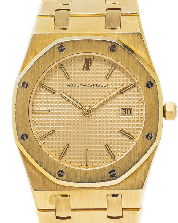 Audemars Piguet Royal Oak 33MM Quartz Champagne Dial Yellow Gold Bracelet (56175BA)