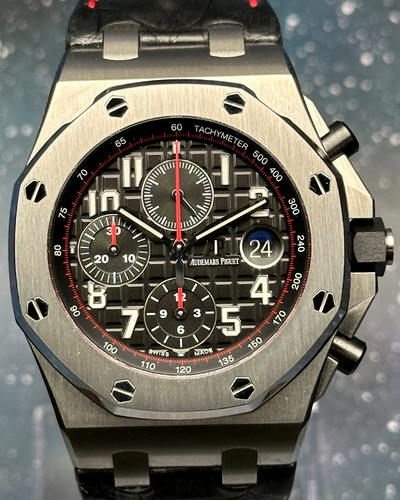 2015 Audemars Piguet Royal Oak Offshore "Vampire" 42MM Black Dial Leather Strap (26470ST.OO.A101CR.01)