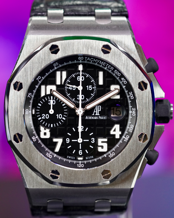 2013 (I Serial) Audemars Piguet Royal Oak Offshore 42MM Black Dial Leather Strap (26170ST.OO.D101CR.03)