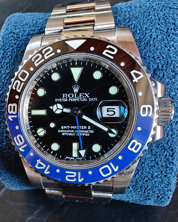 Rolex GMT-Master II "Batman" 40MM Black Dial Oyster Bracelet (116710BLNR)