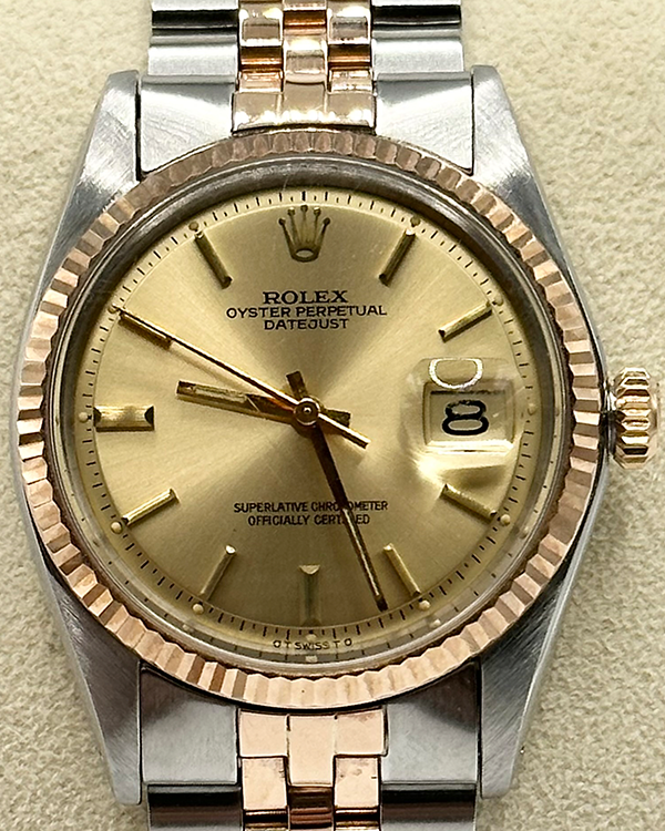 Rolex Datejust 36MM Champagne Sigma Pie Pan Dial Two-Tone Jubilee Bracelet (1601)