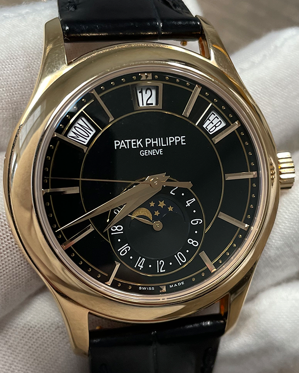 2017 Patek Philippe Annual Calendar 40MM Black Dial Leather Strap (5205R-010)