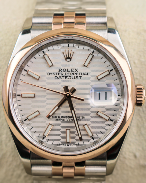 Rolex Datejust 36MM Silver "Fluted Motif" Dial Two-Tone Jubilee Bracelet (126201)