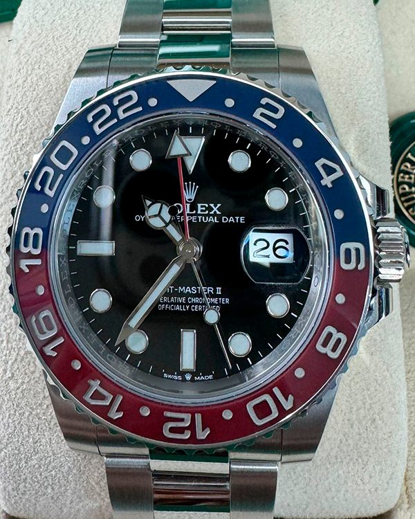 2021 Rolex GMT-Master II "Pepsi" 40MM Black Dial Oyster Bracelet (126710BLRO)