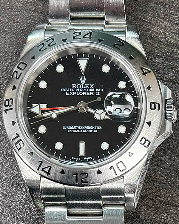 2001 Rolex Explorer II 40MM Black Dial Steel Bracelet (16570)