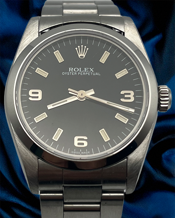 Rolex Oyster Perpetual 31MM Black Dial Oyster Bracelet (77080)