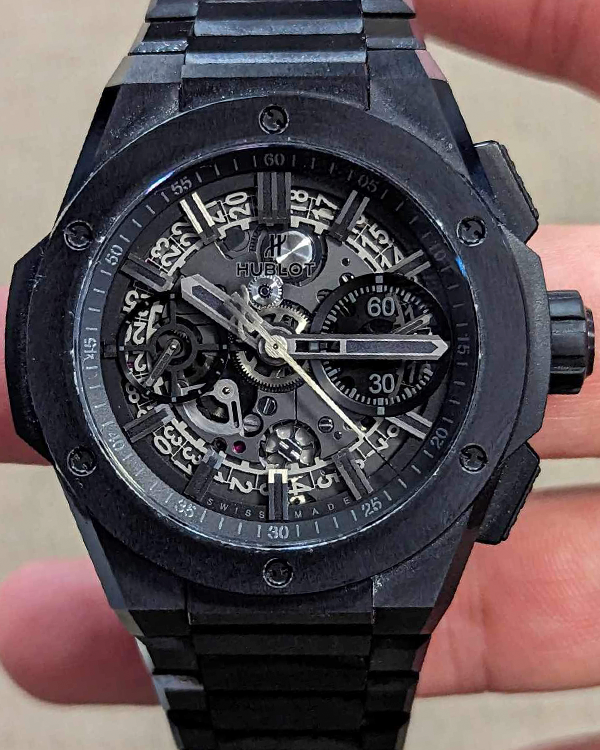 2022 Hublot Big Bang Integrated Black Magic 42MM Skeleton Dial Ceramic Bracelet (451.CX.1140.CX)