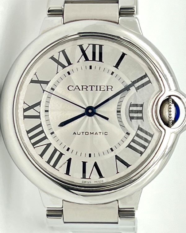 2023 Cartier Ballon Bleu 36MM Silver Dial Steel Bracelet (WSBB0048)