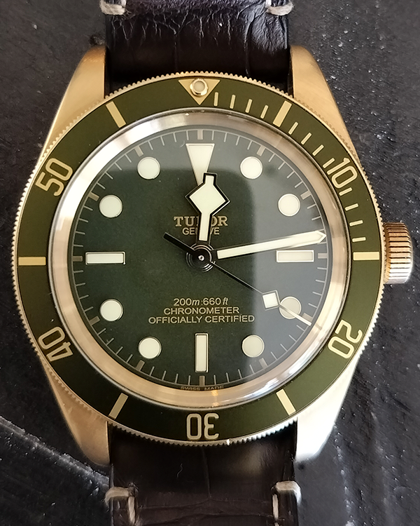 2021 Tudor Black Bay 39MM Green Dial Leather Strap (79018V)