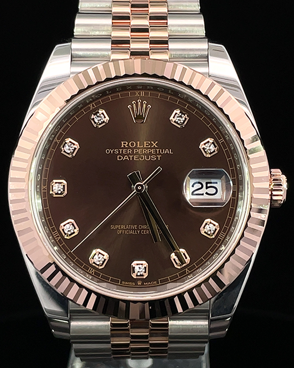 2024 Rolex Datejust 41MM Brown Dial Two-Tone Jubilee Bracelet (126331)