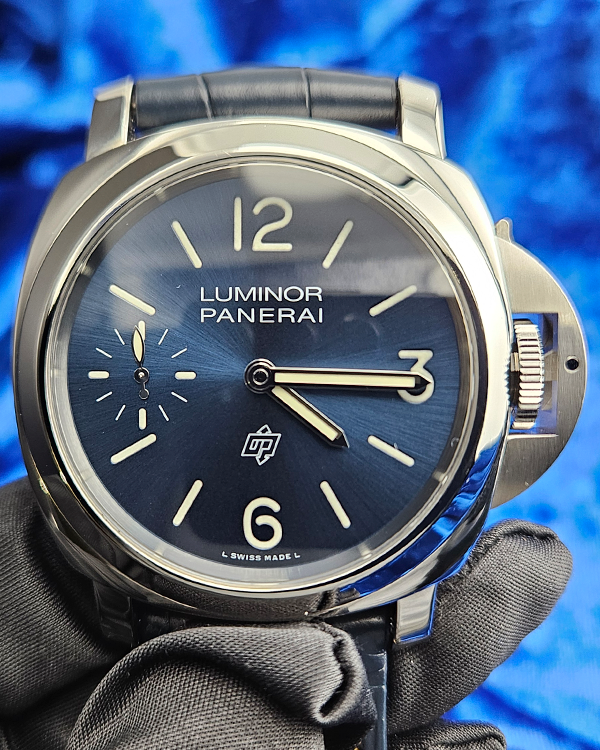 No Reserve - 2020 Panerai Luminor Blu Mare 44MM Blue Dial Leather Strap (PAM01085)