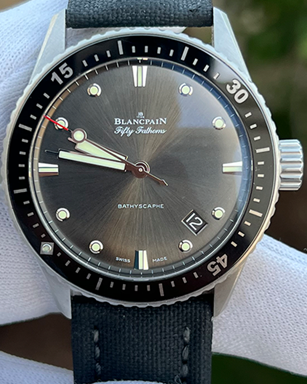 2016 Blancpain Fifty Fathoms Bathyscaphe 43MM Steel Grey Dial (5000-1110-B52A)