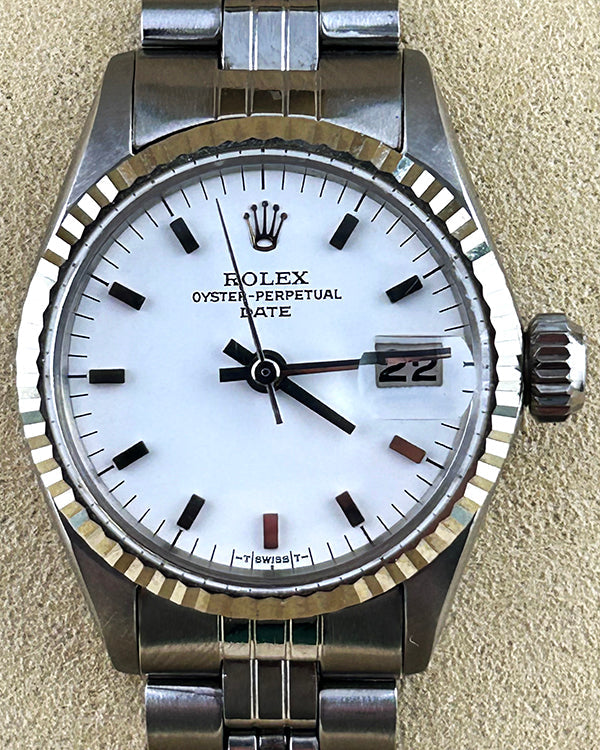 Rolex Oyster Perpetual Lady-Date 26MM White Dial Jubilee Bracelet (6517)