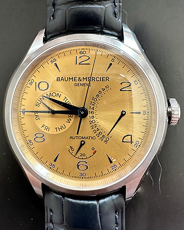 Baume & Mercier Clifton L.E. 43MM Champagne Dial Leather Strap (M0A10189)