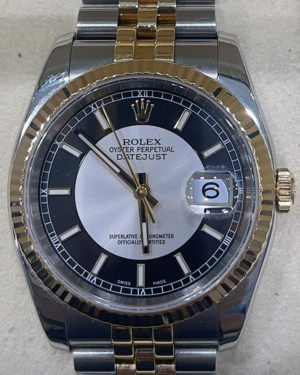 Rolex Datejust 36MM Jubilee Bracelet Steel "Tuxedo" Dial (116233)