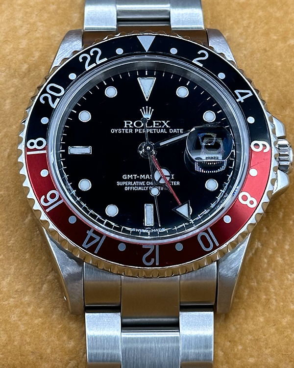 2001 Rolex GMT-Master II "Coke" 40MM Black Dial Steel Bracelet (16710)