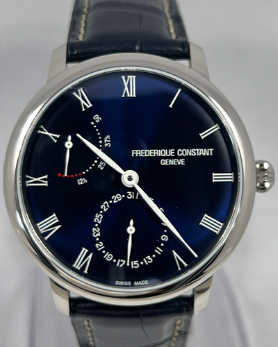 2024 Frederique Constant Slimline 40MM Blue Dial Leather Strap (FC-723NR3S6)