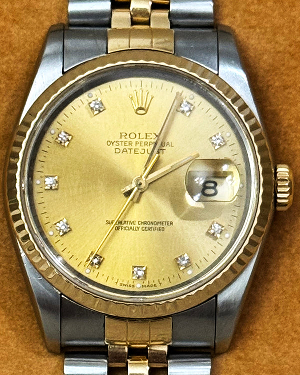 Rolex Datejust 36MM Champagne Dial Two-Tone Jubilee Bracelet (16233)