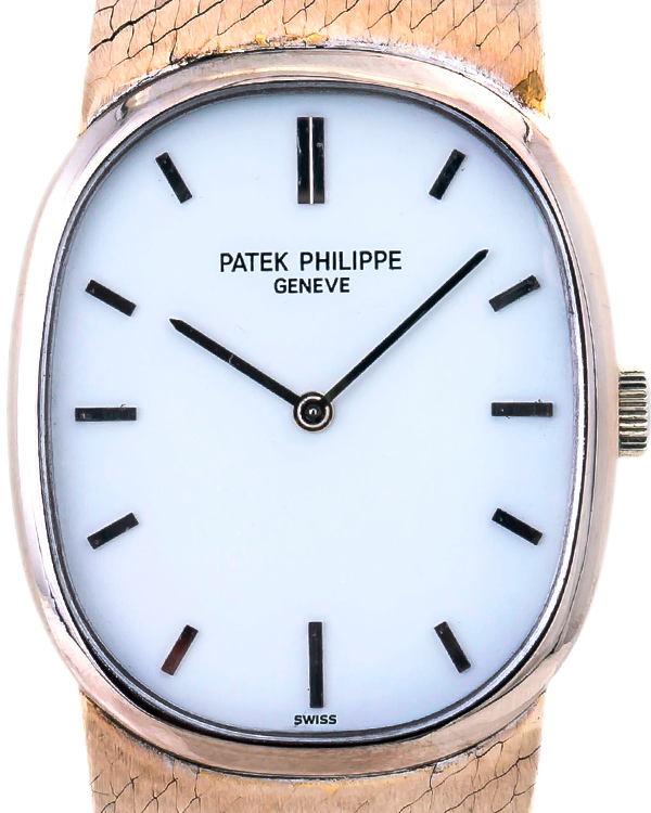 Patek Philippe Golden Ellipse 27X32MM White Dial Yellow Gold Bracelet (3548)