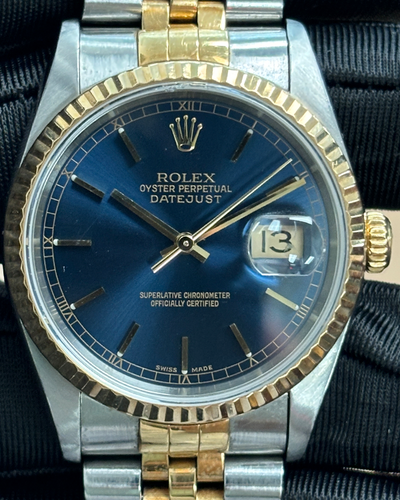 Rolex Datejust 36MM Blue Dial Two-Tone Jubilee Bracelet (16233)